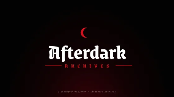 Desktop wallpaper preview with the Afterdark Archives logo